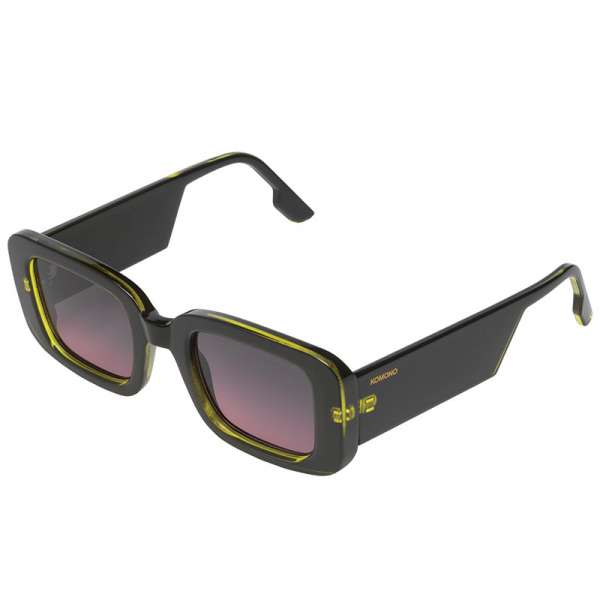 Komono Sonnenbrille Avery Matrix grün, Gläser dunkelblau bis rot getönt, side